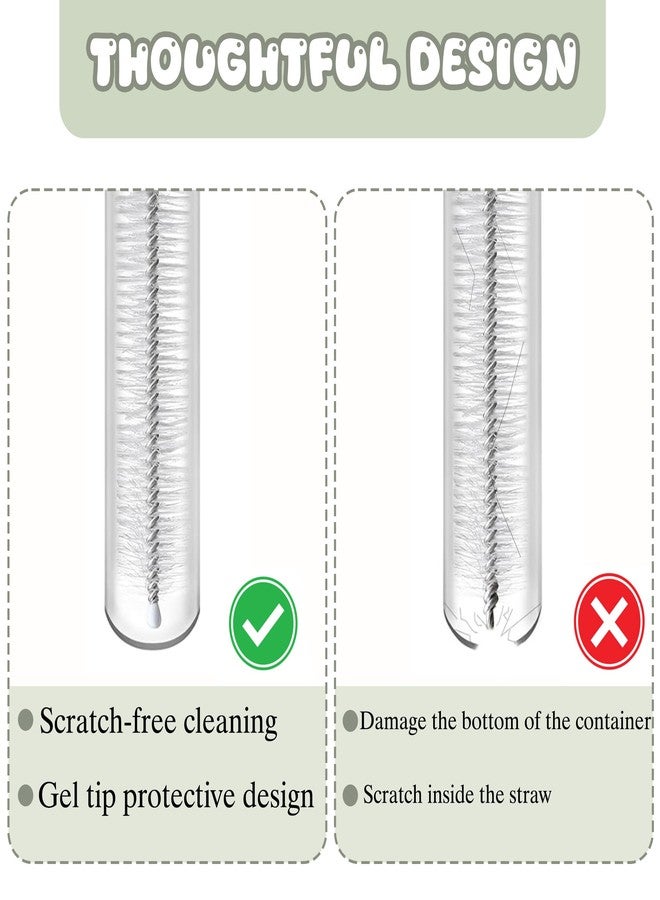 CIDYAUST ClDYAUST Straw Cleaner Brush Extra Long 14 Inch, Straw Brush Extra Long with 304 Stainless Steel and Nylon Bristles Straw Brush for Baby Bottles, Glass/Silicone Straws or Hummingbird Feeders. - Image 5